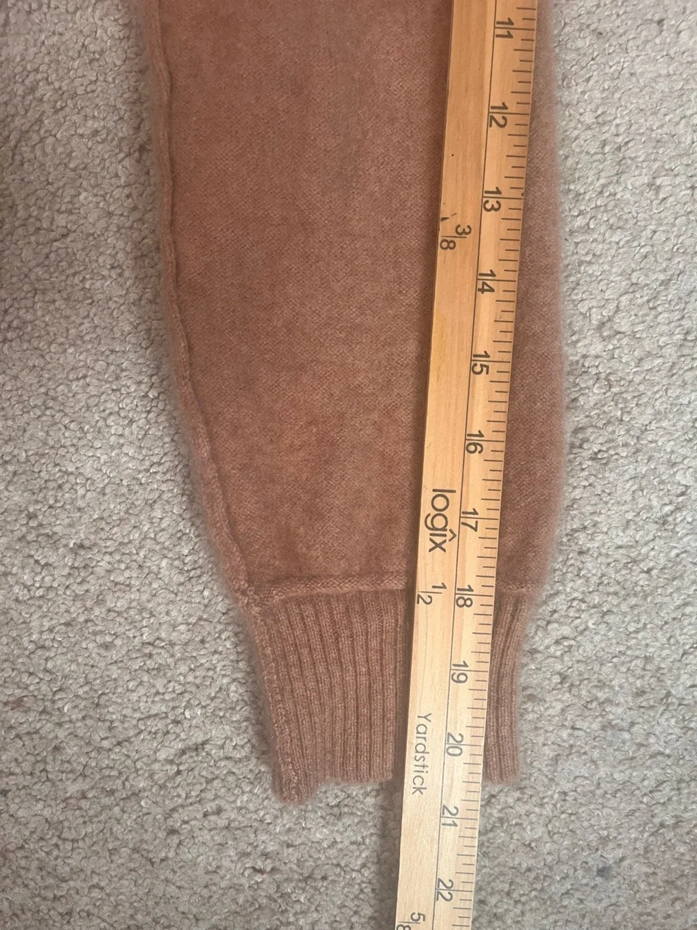 Free People Cashmere Boyfriend Hooded Sweater Womens Large Sahara Sand Brown